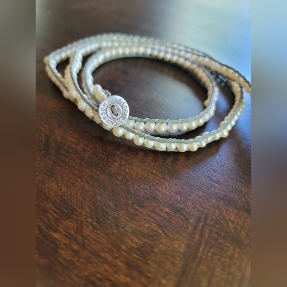 Victoria Emerson Wrap Bracelets - 37 inch grey & ivory - Picture 1 of 3
